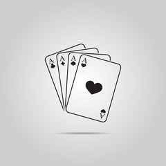 playing cards vector icon