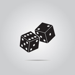 Simple vector dices icon