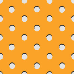 Polka dot colorful painted seamless pattern