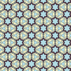 Seamless pattern with mosaic lace ornament