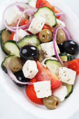Greek salad with feta cheese