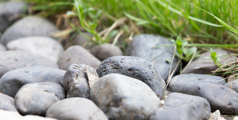 stones at nature as background