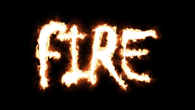 hot fire text burning letters 4k animation background