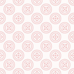 Seamless texture with geometric shapes on white background. Vector isolated illustration.