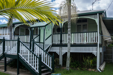 wooden traditional queenslander house - australia 