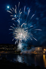 Fireworks in Tonsberg, Norway, National Day of Constitution 17.05.2016 
