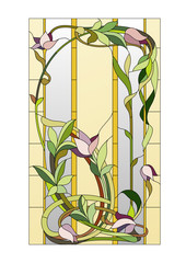floral stained-glass pattern