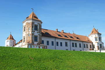 Fototapeta na wymiar Mir Castle in Minsk region - historical heritage of Belarus. UNESCO World Heritage
