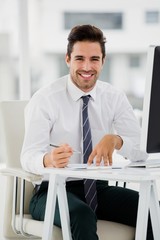 Businessman sitting on chair