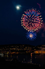 Fototapeta premium Fireworks in Tonsberg, Norway, National Day of Constitution 17.05.2016 