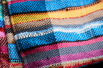 Colored textile Handicrafts closeup