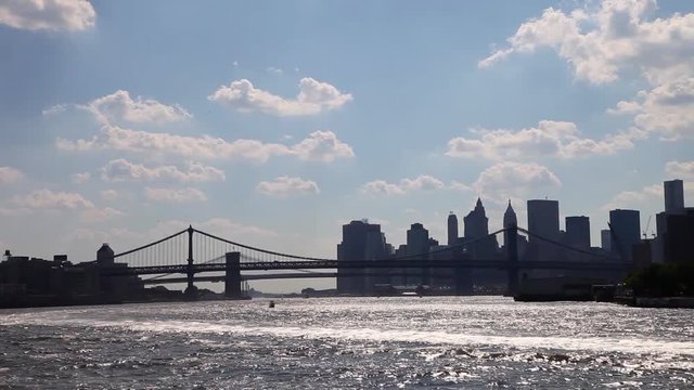 Panorami dello skyline con i grattacieli a New York City, NY, USA