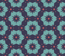 Vector modern seamless colorful geometry floral pattern, color abstract geometric background, pillow multicolored print, retro texture, hipster fashion design