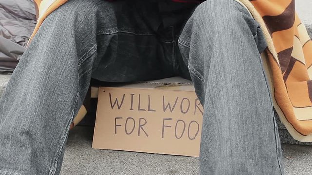 Depressed man trembling from cold, begging for money, homelessness, destitution