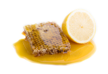 honey and lemon isolated