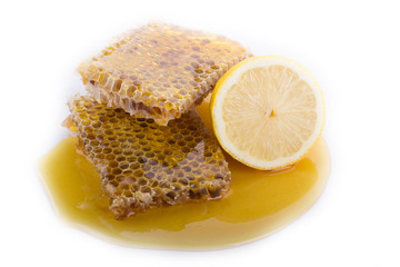 honey and lemon isolated