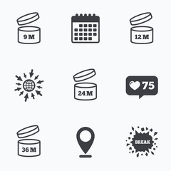 After opening use icons. Expiration date product