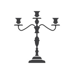 Fototapeta premium Candlestick lamp simple icon.