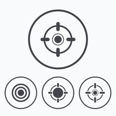 Fototapeta premium Crosshair icons. Target aim signs symbols.