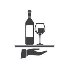 Wine on the tray icon.