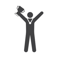 winner with cup icon