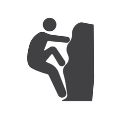 Rock climber icon