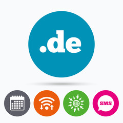 Domain DE sign icon. Top-level internet domain