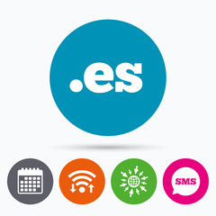 Domain ES sign icon. Top-level internet domain