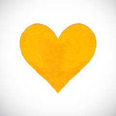 Watercolor painted heart