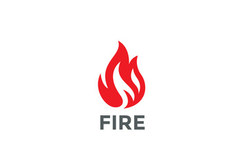 Fire Flame Logo design vector. Bonfire Silhouette Logotype icon