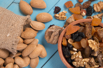 dried fruits and almonds