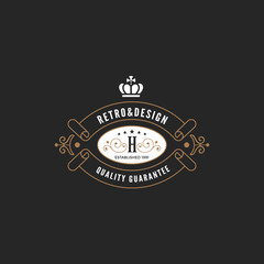 Vintage Label Badge Logo vector elements frame Luxury Retro