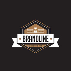 Vintage Label Badge Logo vector elements frame Luxury Retro
