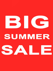 The words Big Summer Sale on background