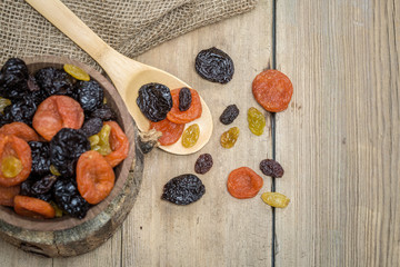 Still life with dried fruits
