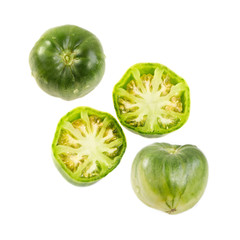 Fototapeta na wymiar Green Ox Heart Tomato