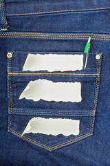 Slips of paper and a pen