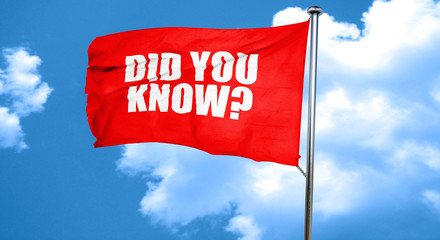 did you know, 3D rendering, a red waving flag