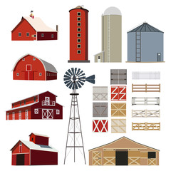 Farm house Building Livestock vector © trgrowth