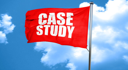 case study, 3D rendering, a red waving flag