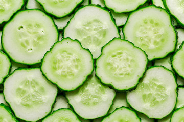 Sliced ​​cucumber