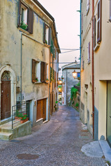 Evening small street Tuscany, Italy