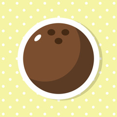 Simple cute fruits icon collection