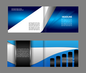 Abstract Wavy bi-fold Brochure Template
