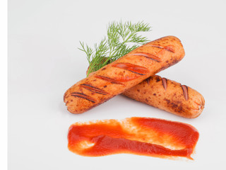 delicious grilled sausages