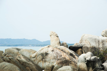 grandfather rock in samui island,thailand