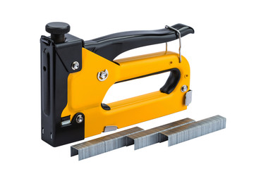 Fototapeta premium Carpenter stapler with staples