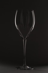 Empty glass for wine