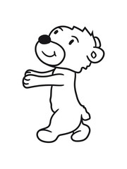 run go hug zombie sleepwalking hug funny sweet cute teddy bear