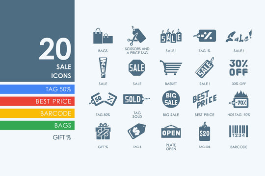 Set of sale icons